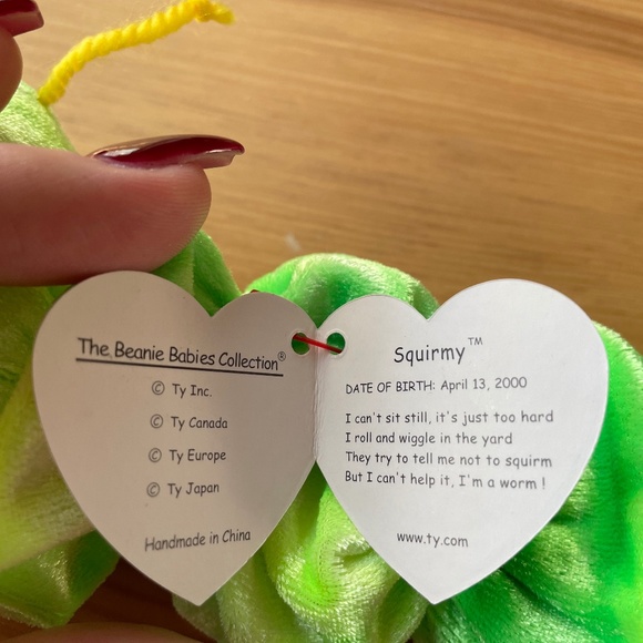 Ty Beanie Baby "Squirmy" the Worm - Picture 3 of 5